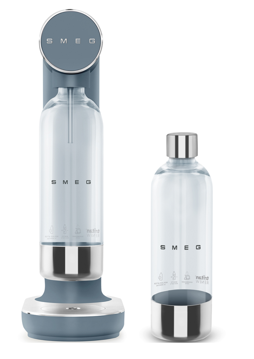 Smeg Wassersprudler Blau matt inkl. 2. Flasche
