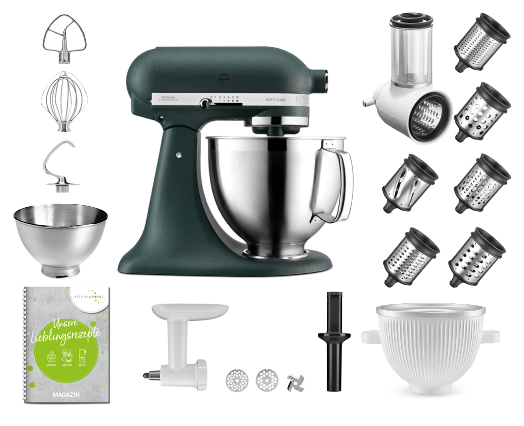 KitchenAid Küchenmaschine 185 Mega Set Pebbled Palm KitchenAid Küchenmaschine 185 Mega Set Pebbled Palm