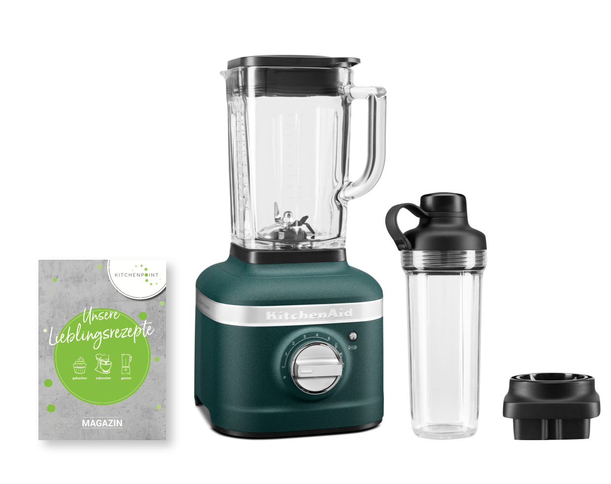 KitchenAid Blender K400 ToGo Mixbecher Set Pebbled Palm KitchenAid Blender K400 ToGo Mixbecher Set Pebbled Palm