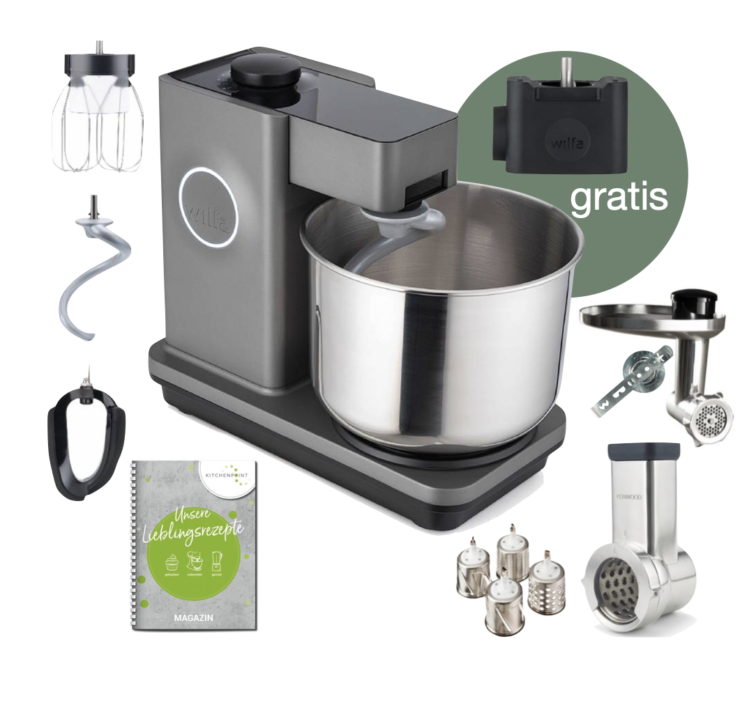 Wilfa Küchenmaschine Probaker grau - Komplett Set