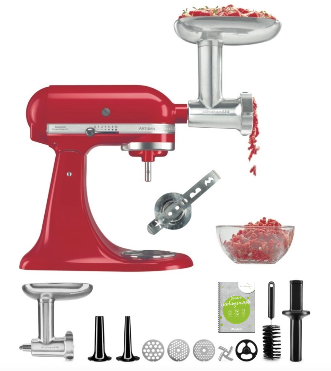 KitchenAid Fleischwolf Metall inkl. Spritzgebäck KitchenAid Fleischwolf Metall inkl. Spritzgebäck