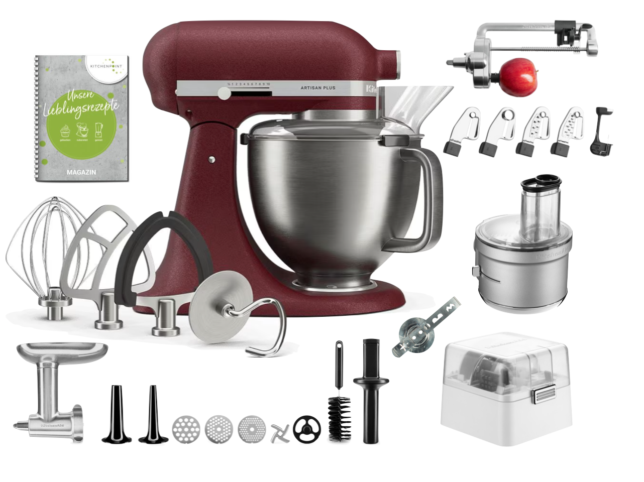 KitchenAid Küchenmaschine Artisan Plus 4,7L SUN DRIED TOMATO - Gourmet Set