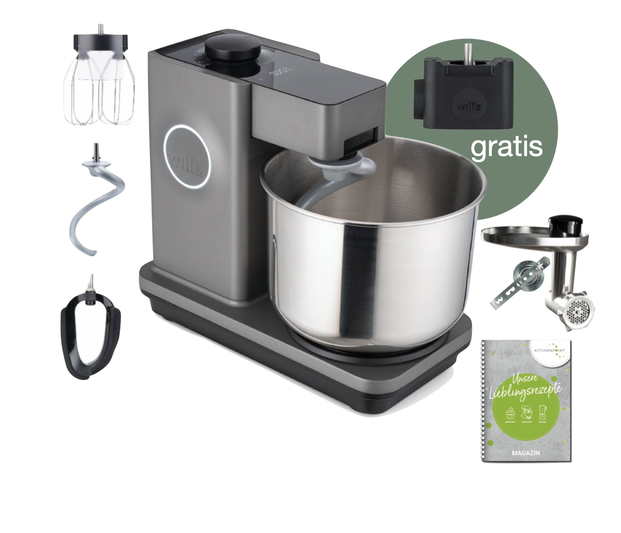 Wilfa Küchenmaschine Probaker Timer grau - Back Set