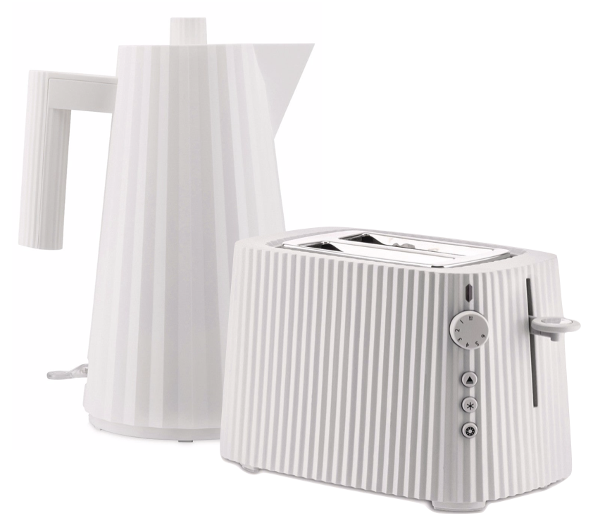 Alessi Plissé  Wasserkocher - Toaster Set Weiss  Alessi Plissé  Wasserkocher - Toaster Set Weiss