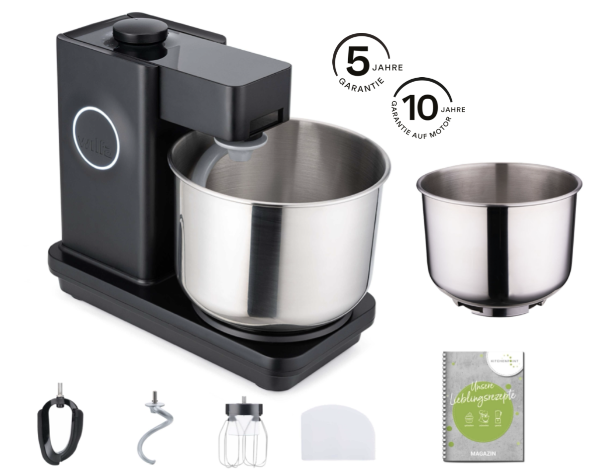 Wilfa Küchenmaschine Probaker  schwarz - Schüssel Set