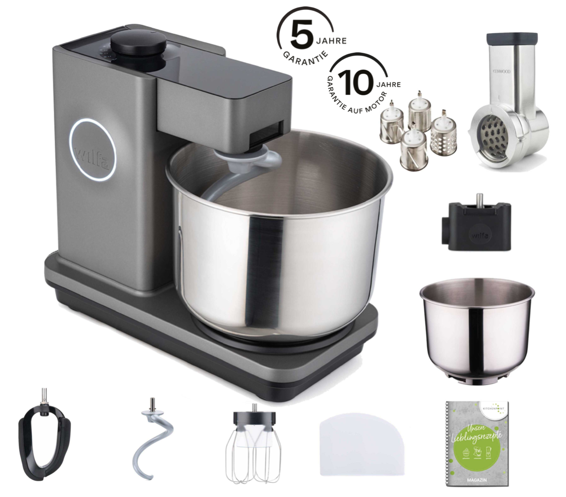 Wilfa Küchenmaschine Probaker grau - Gemüse Mega Set