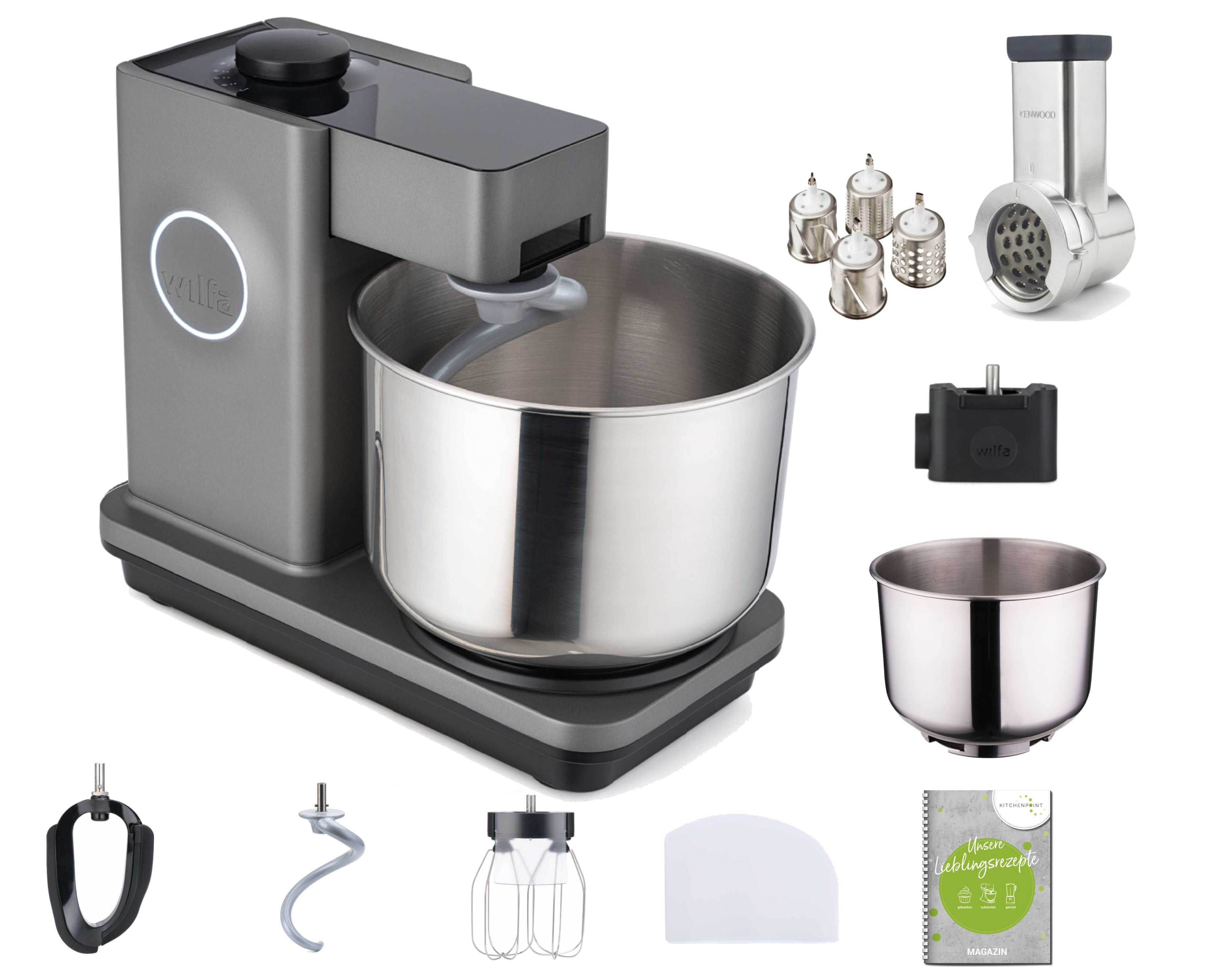 Wilfa Küchenmaschine Probaker grau - Gemüse Mega Set