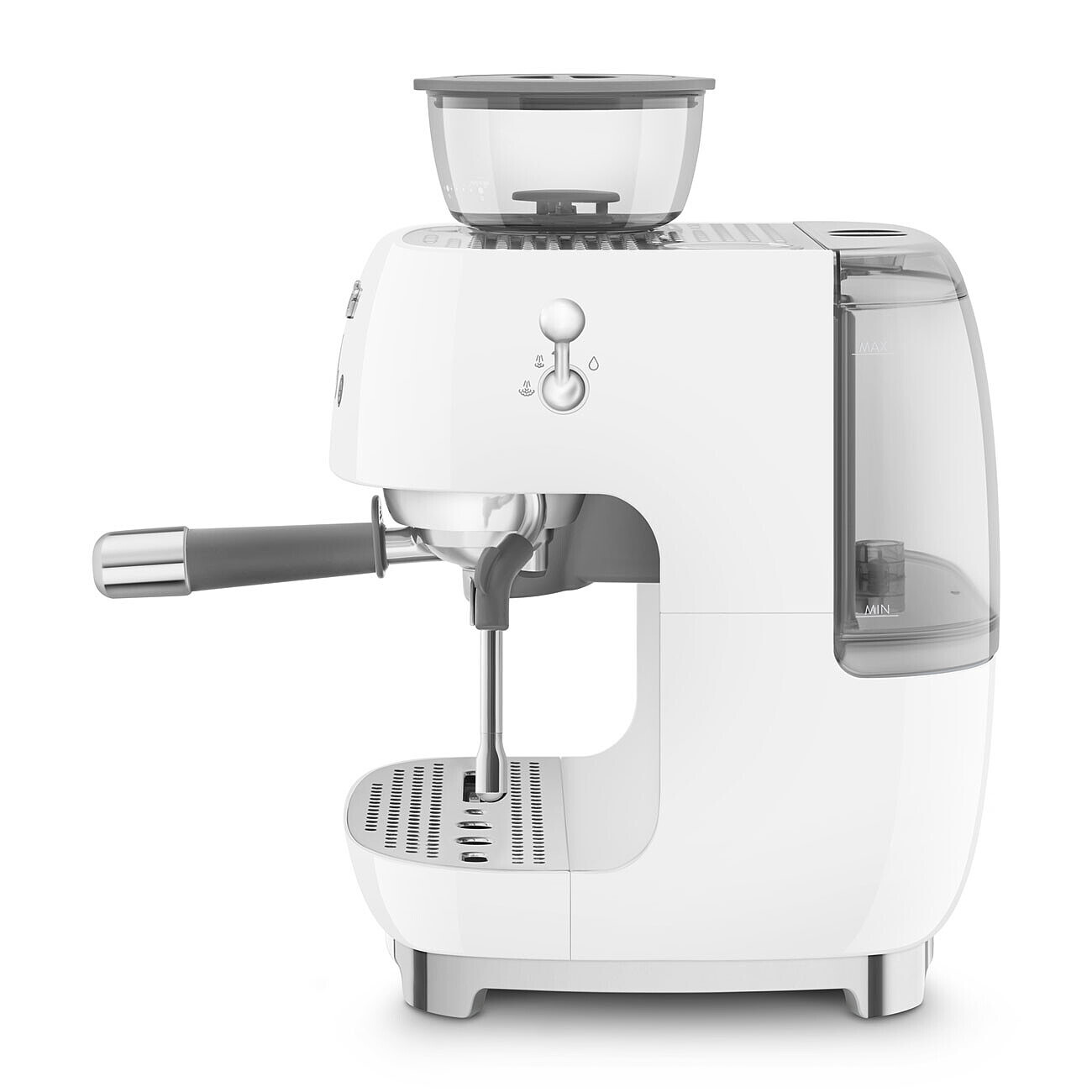 SMEG Espressomaschine mit integrierter Kaffeemühle Weiss