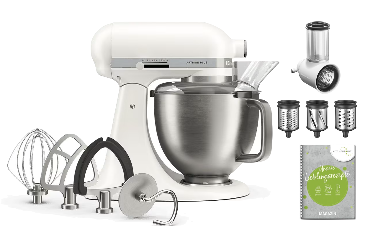 KitchenAid Küchenmaschine Artisan Plus 4,7L PORCELAiN WHITE - Gemüse Set