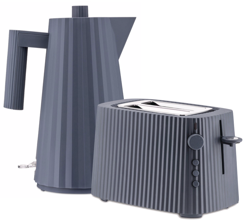 Alessi Plissé  Wasserkocher - Toaster Set Grau Alessi Plissé  Wasserkocher - Toaster Set Grau