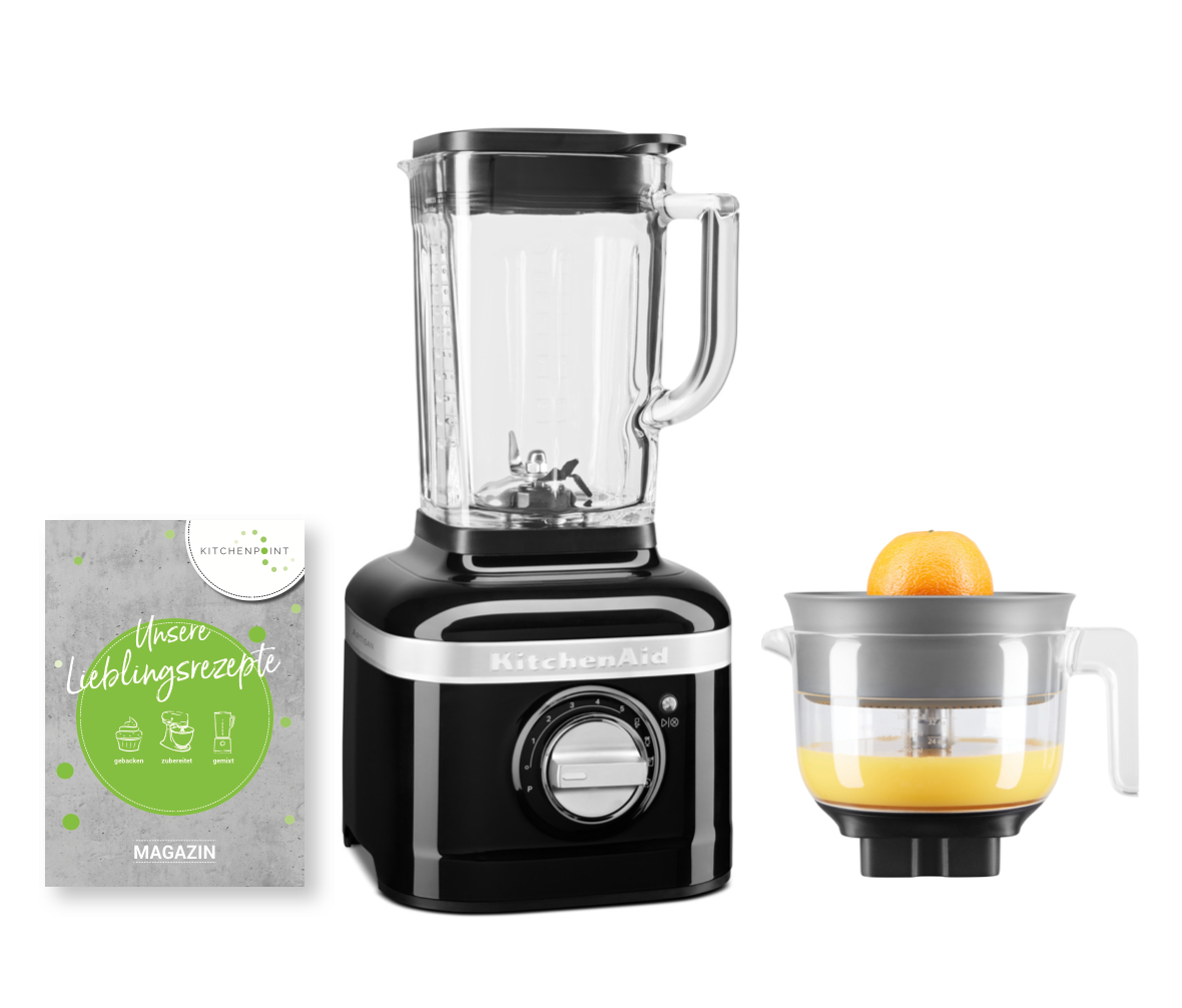 KitchenAid Blender K400 Zitruspressen Set Onyx Schwarz KitchenAid Blender K400 Zitruspressen Set Onyx Schwarz