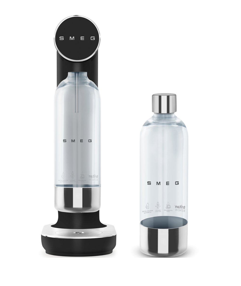 Smeg Wassersprudler Schwarz matt inkl. 2. Flasche