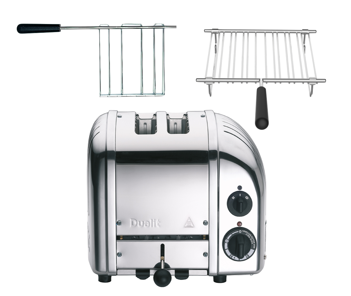 Dualit Classic Toaster 2 Scheiben Aluminium poliert - Komplett Set