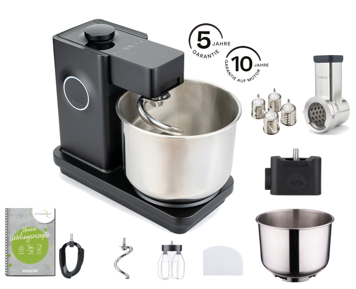 Wilfa Küchenmaschine Probaker Timer schwarz - Gemüse Mega Set