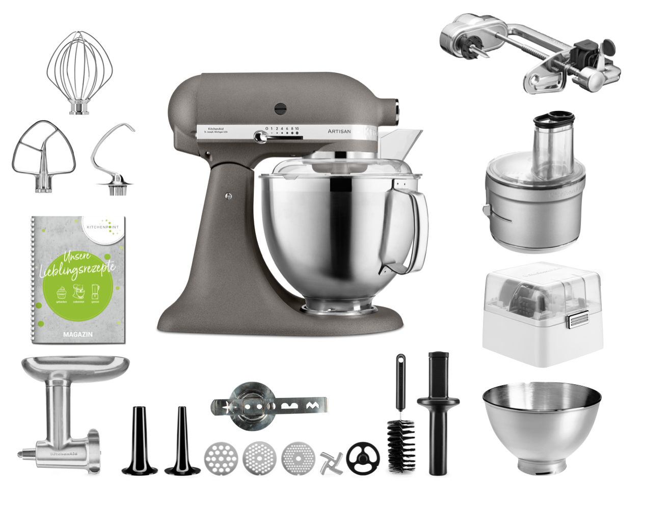KitchenAid Küchenmaschine 185 Gourmet Set Grau KitchenAid Küchenmaschine 185 Gourmet Set Grau
