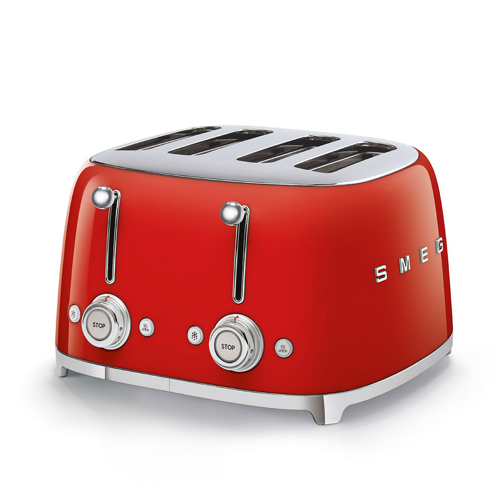 SMEG Toaster 4 Schlitze rot - TSF03RDEU - Kitchenpoint.de