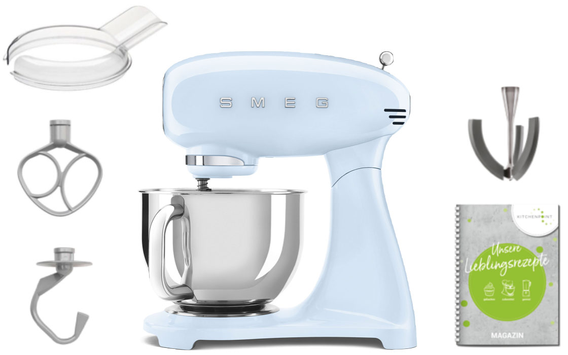 SMEG Küchenmaschine Vollfarbe SMF03 Pastellblau SMEG Küchenmaschine Vollfarbe SMF03 Pastellblau