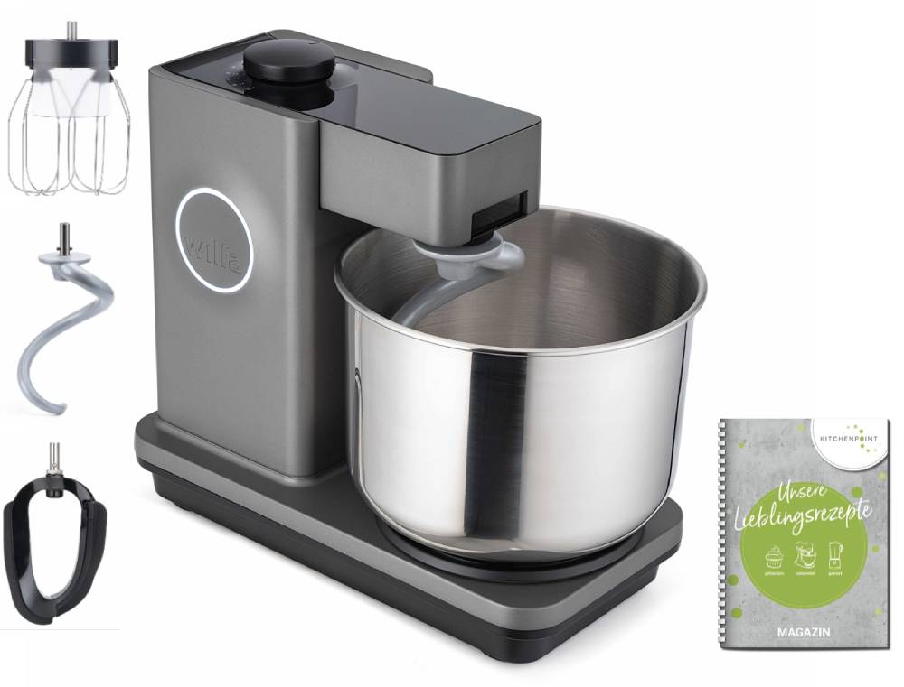 Wilfa Küchenmaschine Probaker grau - Schüssel Set inkl. Adapter