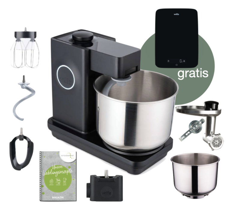 Wilfa Küchenmaschine Probaker schwarz - Back Mega Set - Kitchenpoint.de