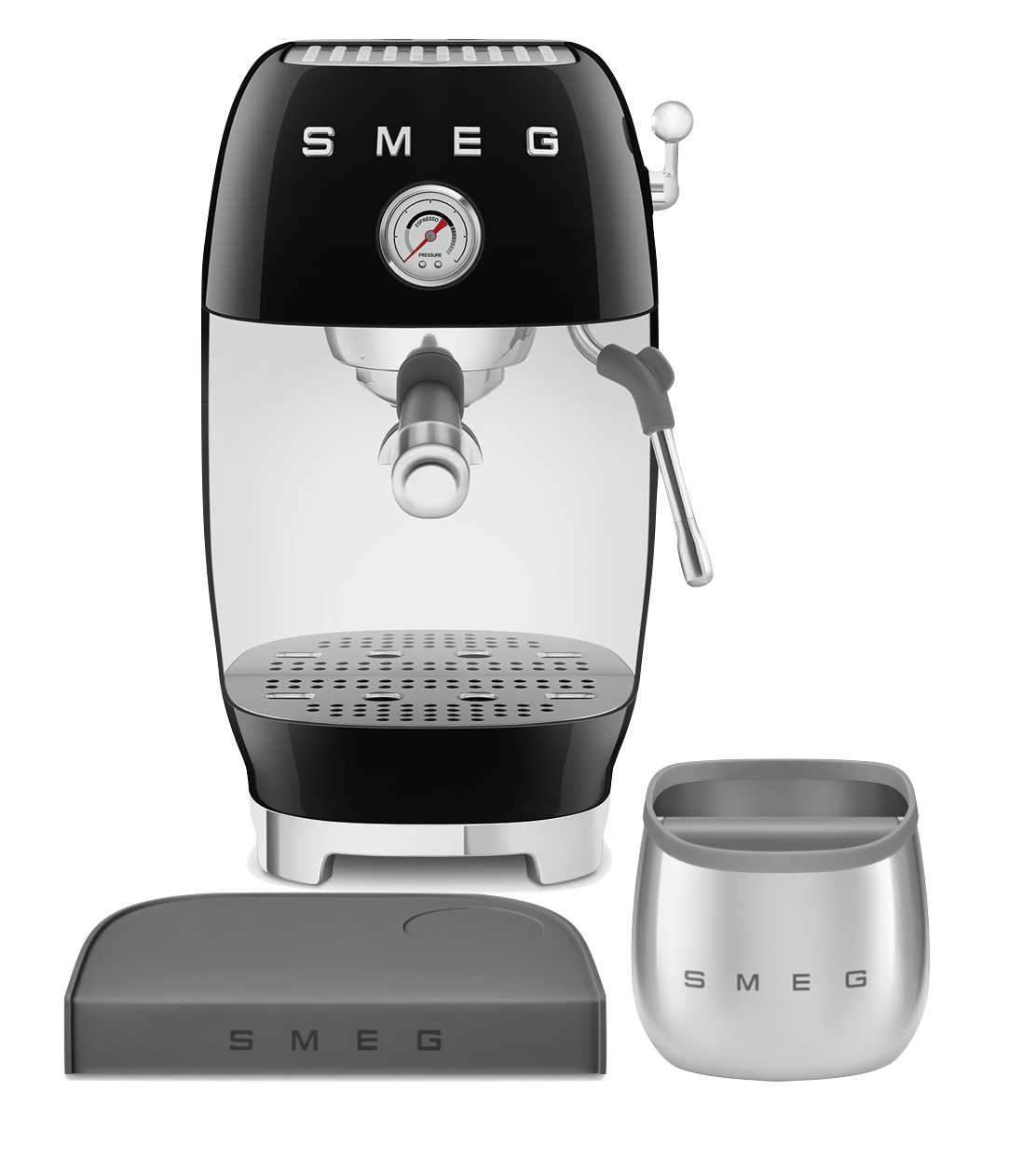 Smeg Manuelle Espressomaschine mit Cold Brew-Funktion Schwarz - Black Week Set