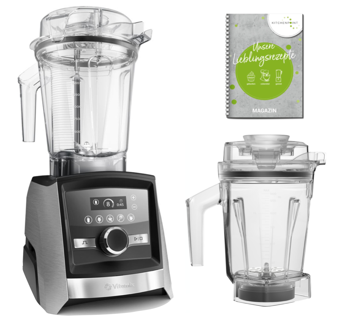 Vitamix ASCENT Mixer A3500i Aer Disc Behälter Set - Edelstahl Vitamix ASCENT Mixer A3500i Aer Disc Behälter Set - Edelstahl