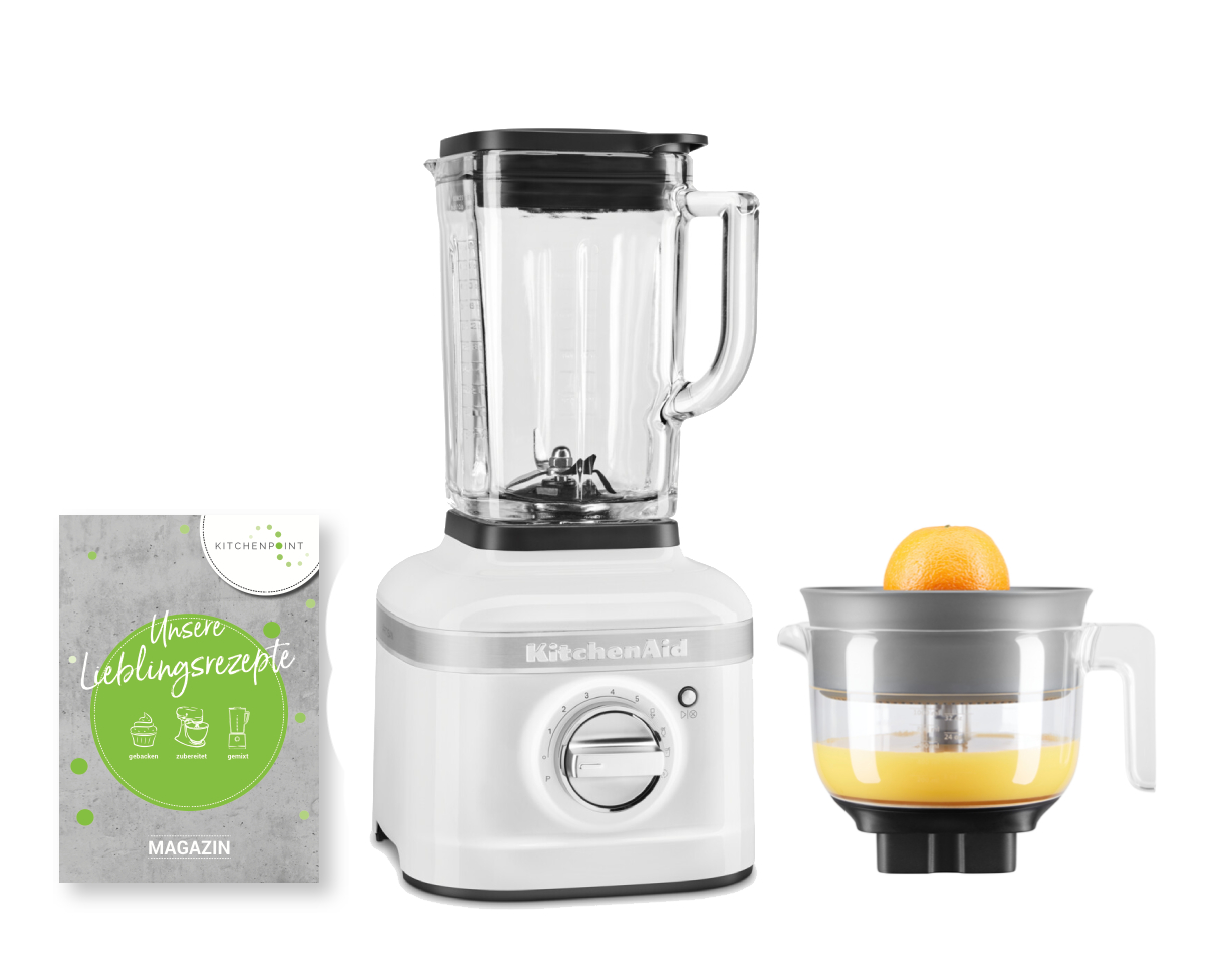 KitchenAid Zitruspressen Set Weiß - K400 Blender KitchenAid Zitruspressen Set Weiß - K400 Blender