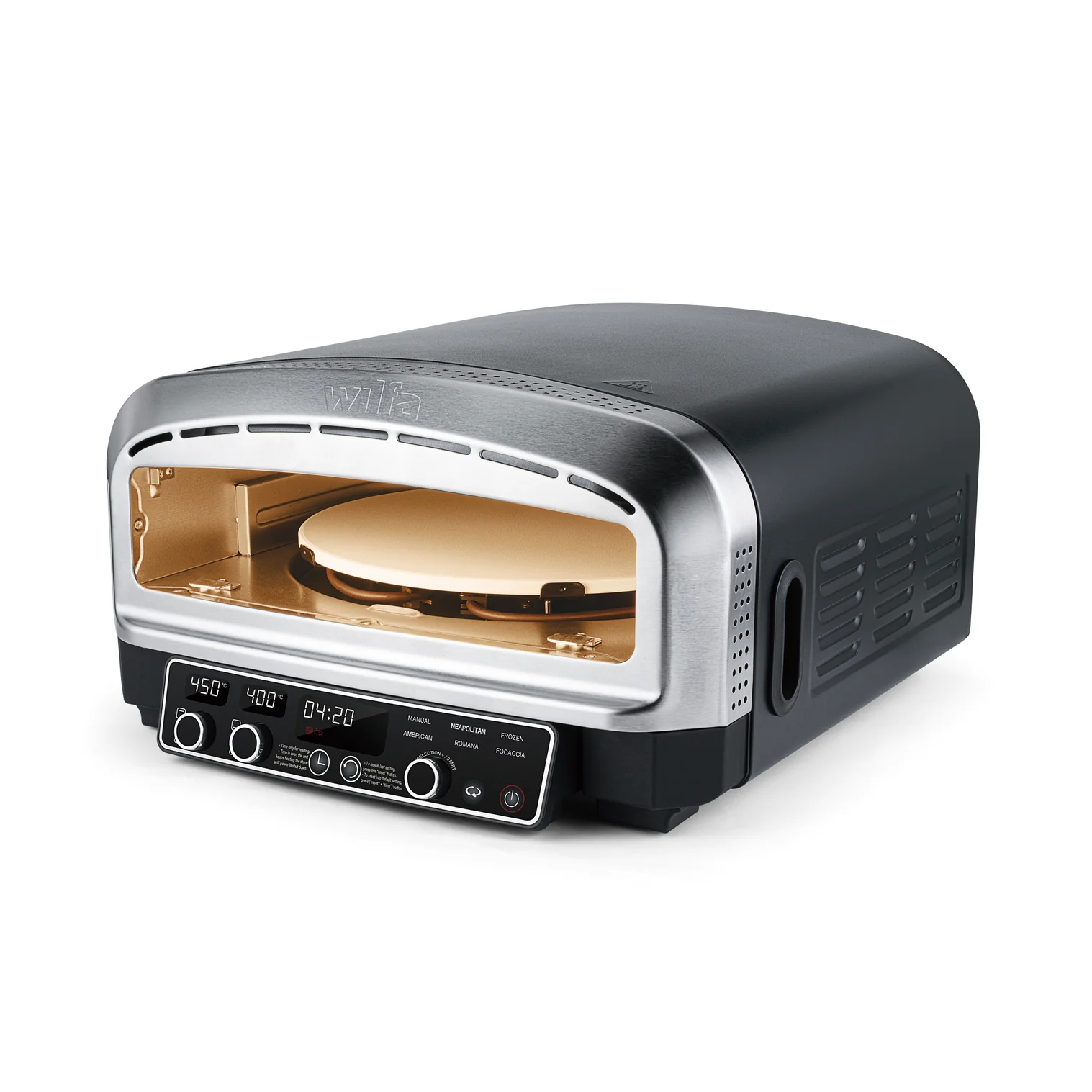 Wilfa Crust elektrischer Pizzaofen, PO2B-E2200, schwarz - Kitchenpoint.de