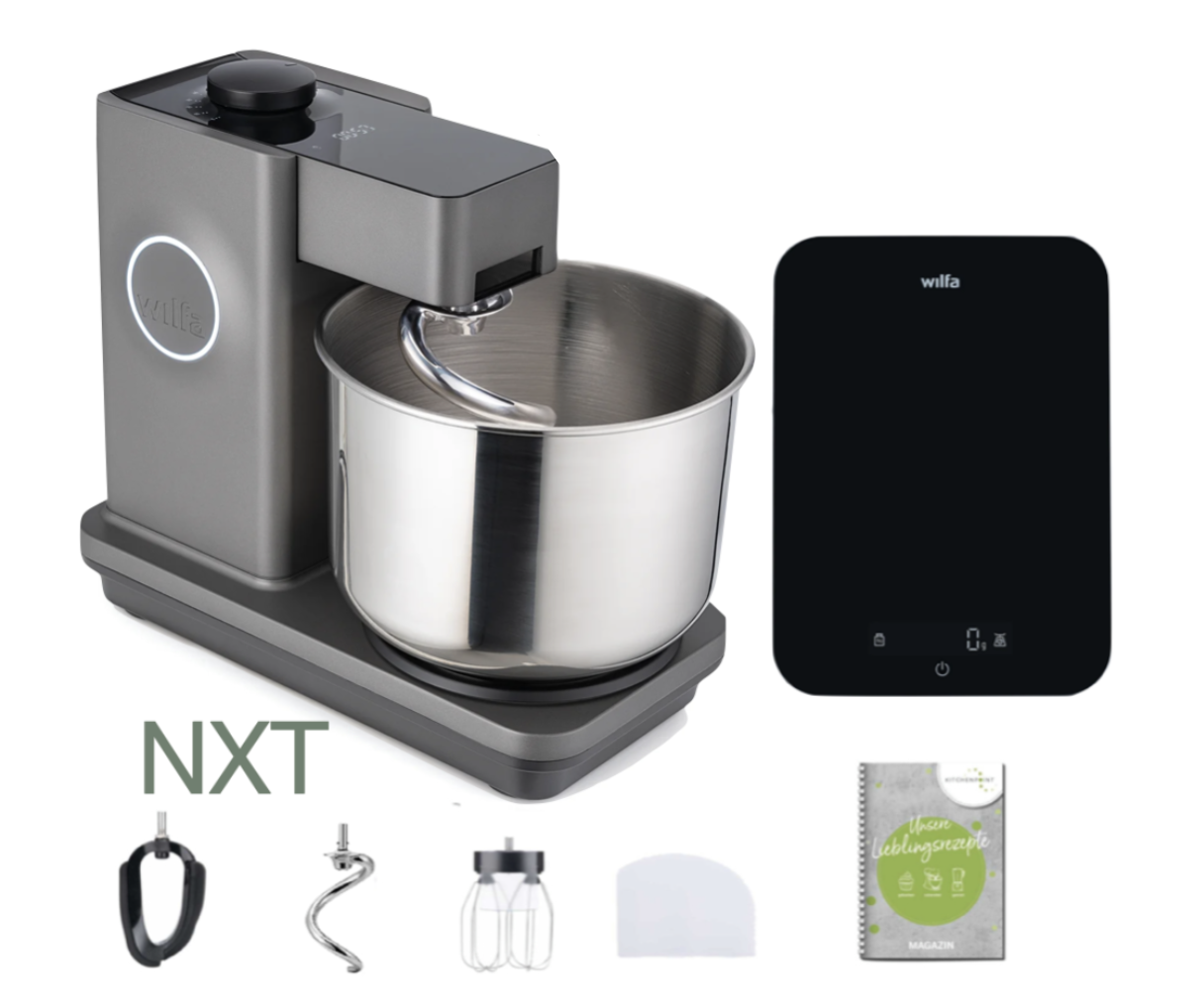 Wilfa Küchenmaschine PROBAKER NXT, Grau - Küchenwaagen Set