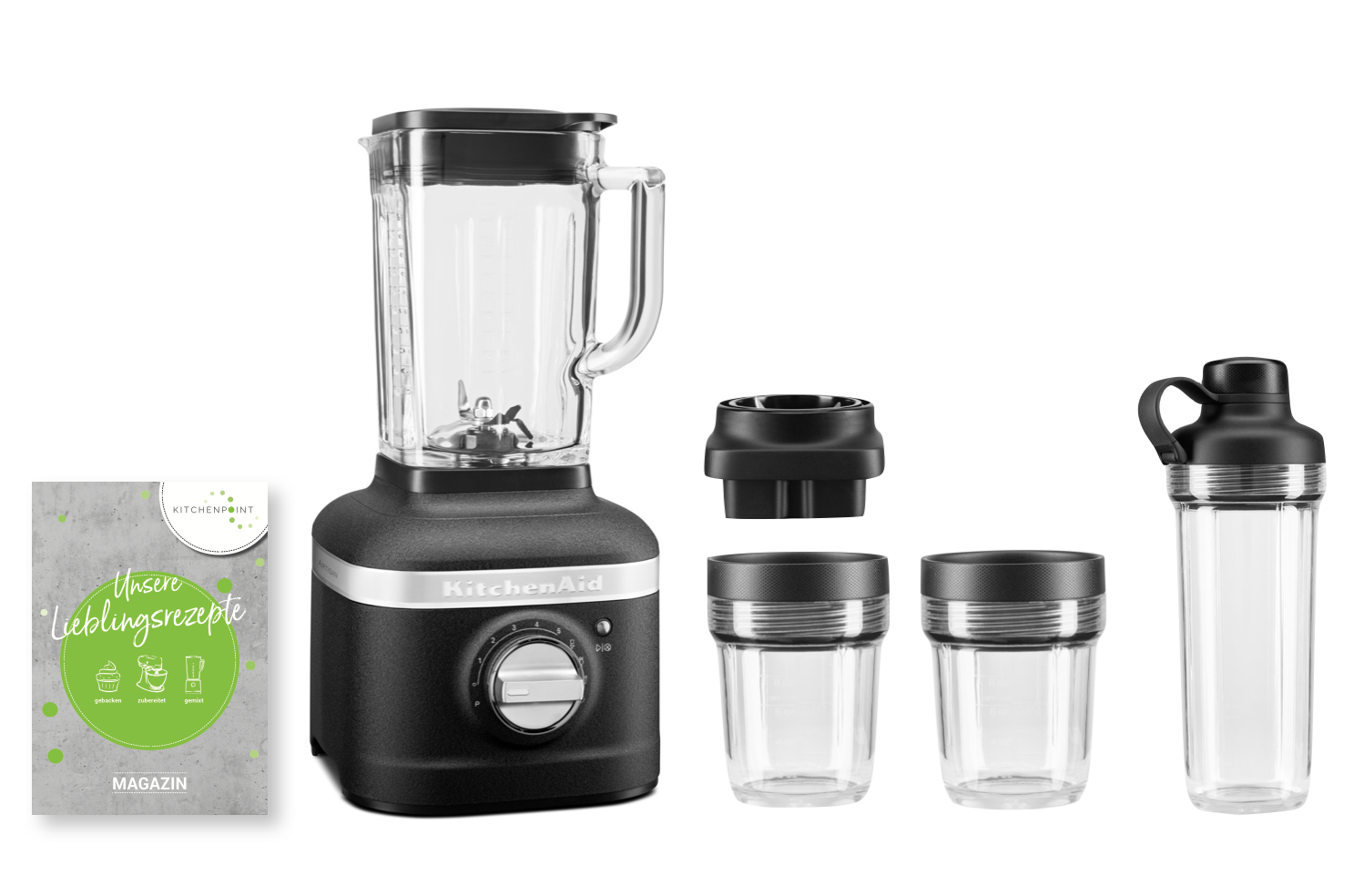 KitchenAid K400 Blender Smoothie Set Imperial Schwarz KitchenAid K400 Blender Smoothie Set Imperial Schwarz