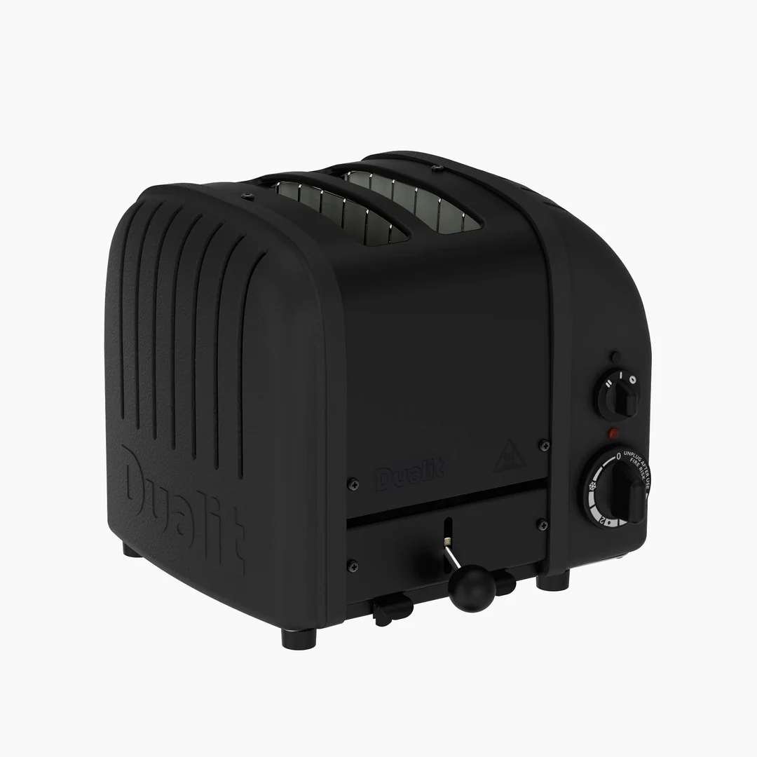 Dualit Classic Toaster 2 Scheiben Stealth inkl. Sandwichzange