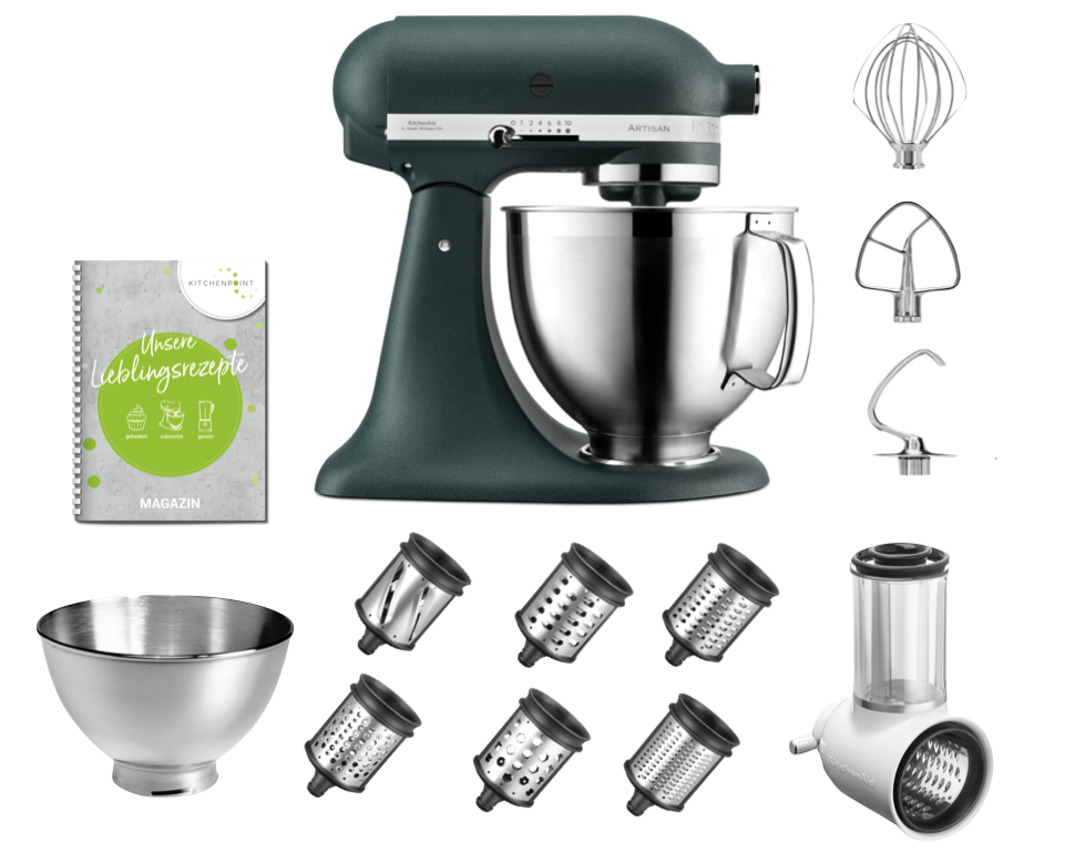 KitchenAid Küchenmaschine 185 Gemüse Multi Set Pebbled Palm KitchenAid Küchenmaschine 185 Gemüse Multi Set Pebbled Palm
