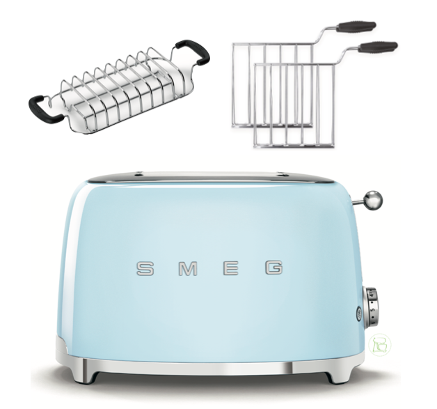 SMEG Toaster TSF01 Pastellblau Komplett Set - TSF01PBEU - Kitchenpoint.de