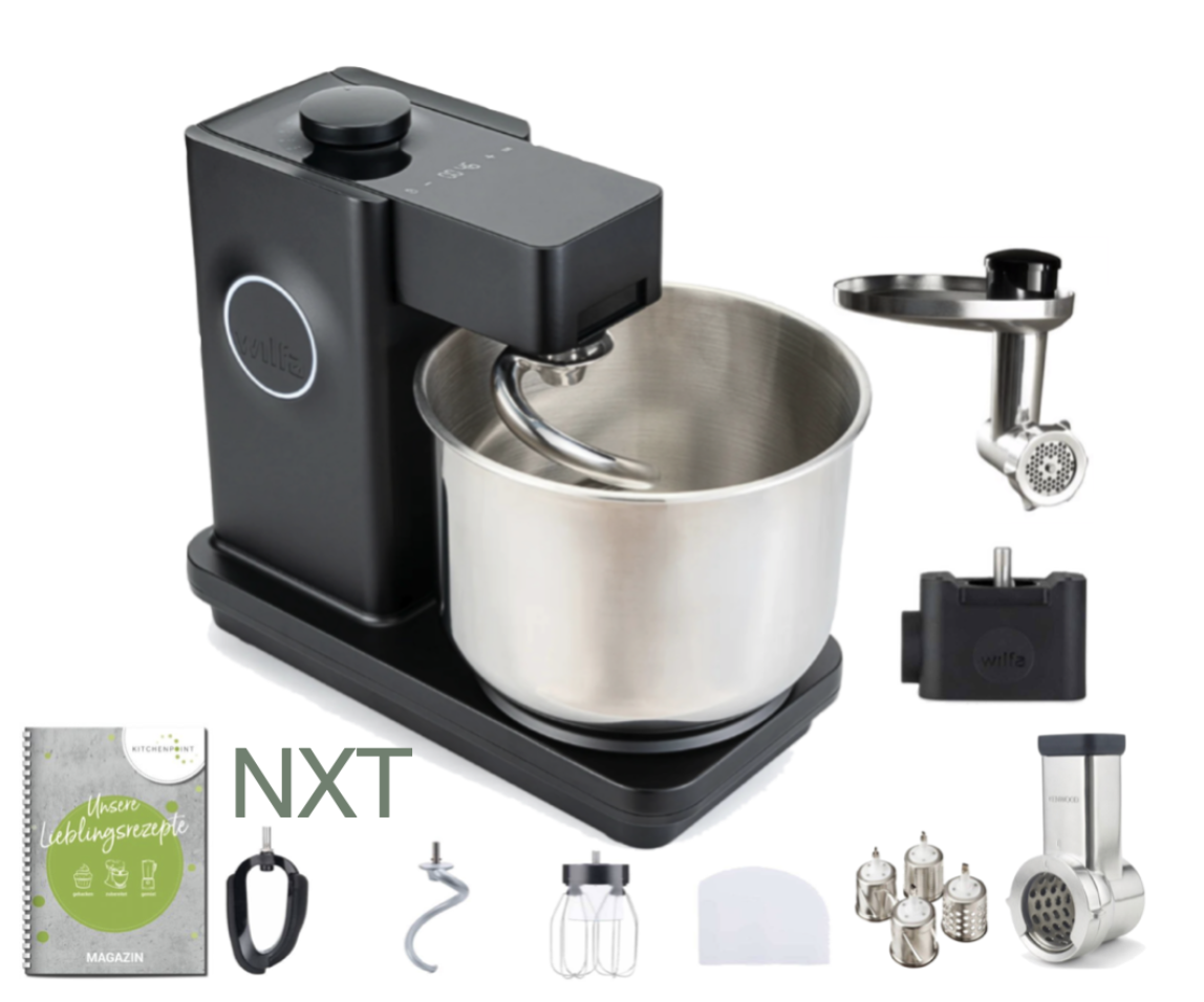 Wilfa Küchenmaschine PROBAKER NXT, Schwarz - Komplett Set