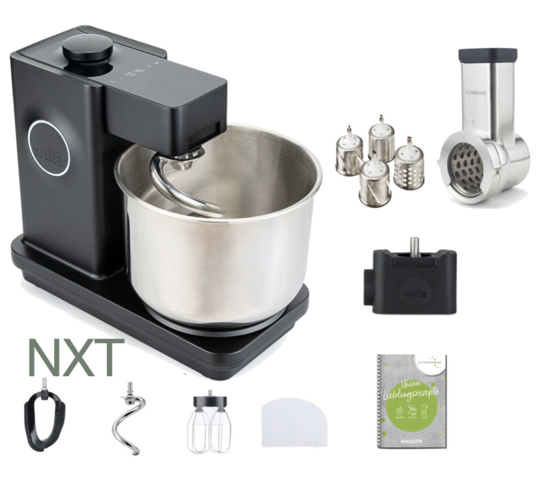 Wilfa Küchenmaschine PROBAKER NXT, Schwarz - Gemüse Set