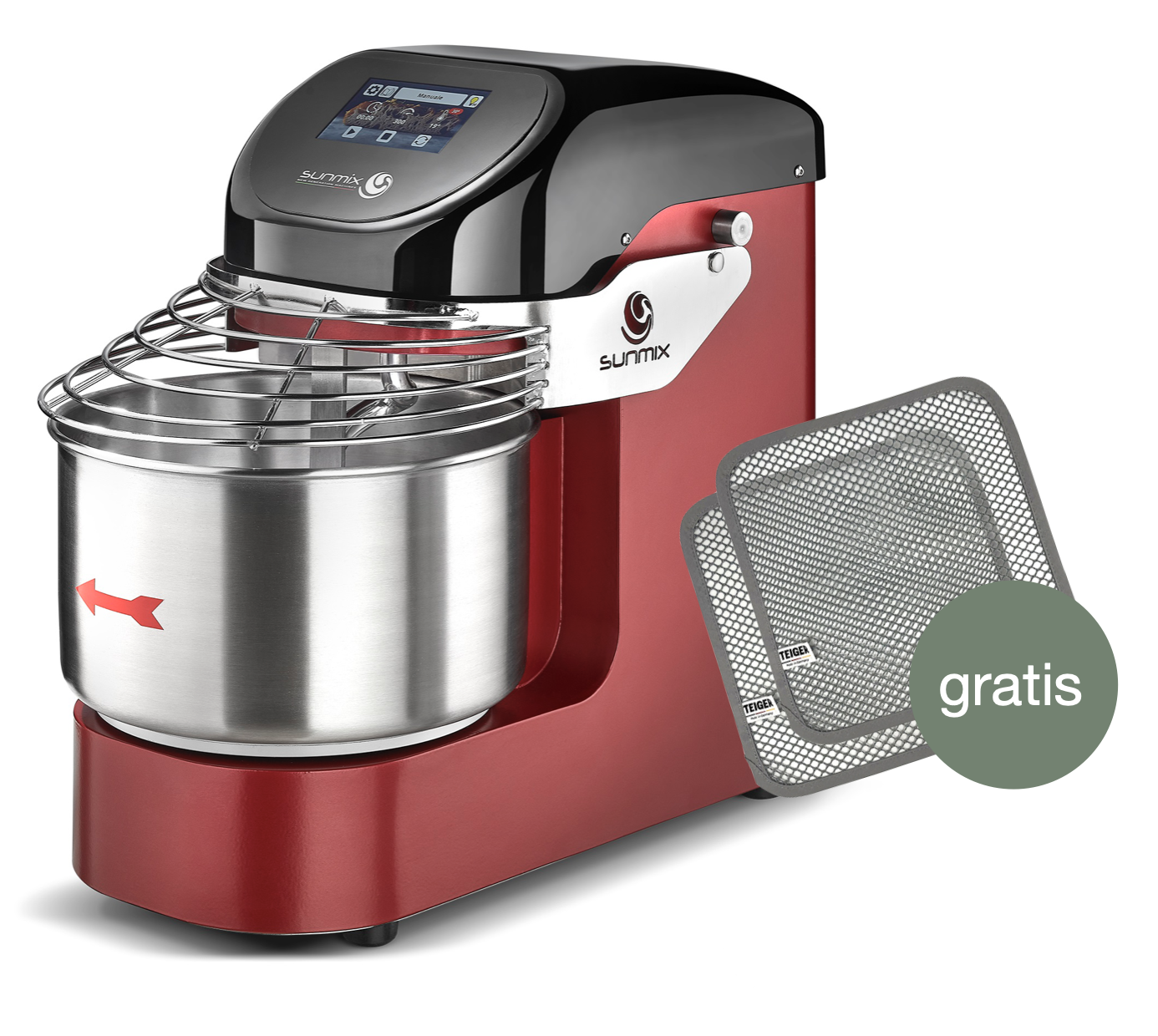 Sunmix EVO Line 6 Spiralkneter Rubinrot - Kitchenpoint.de