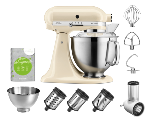 KitchenAid Küchenmaschine 185 Gemüse Set Creme KitchenAid Küchenmaschine 185 Gemüse Set Creme