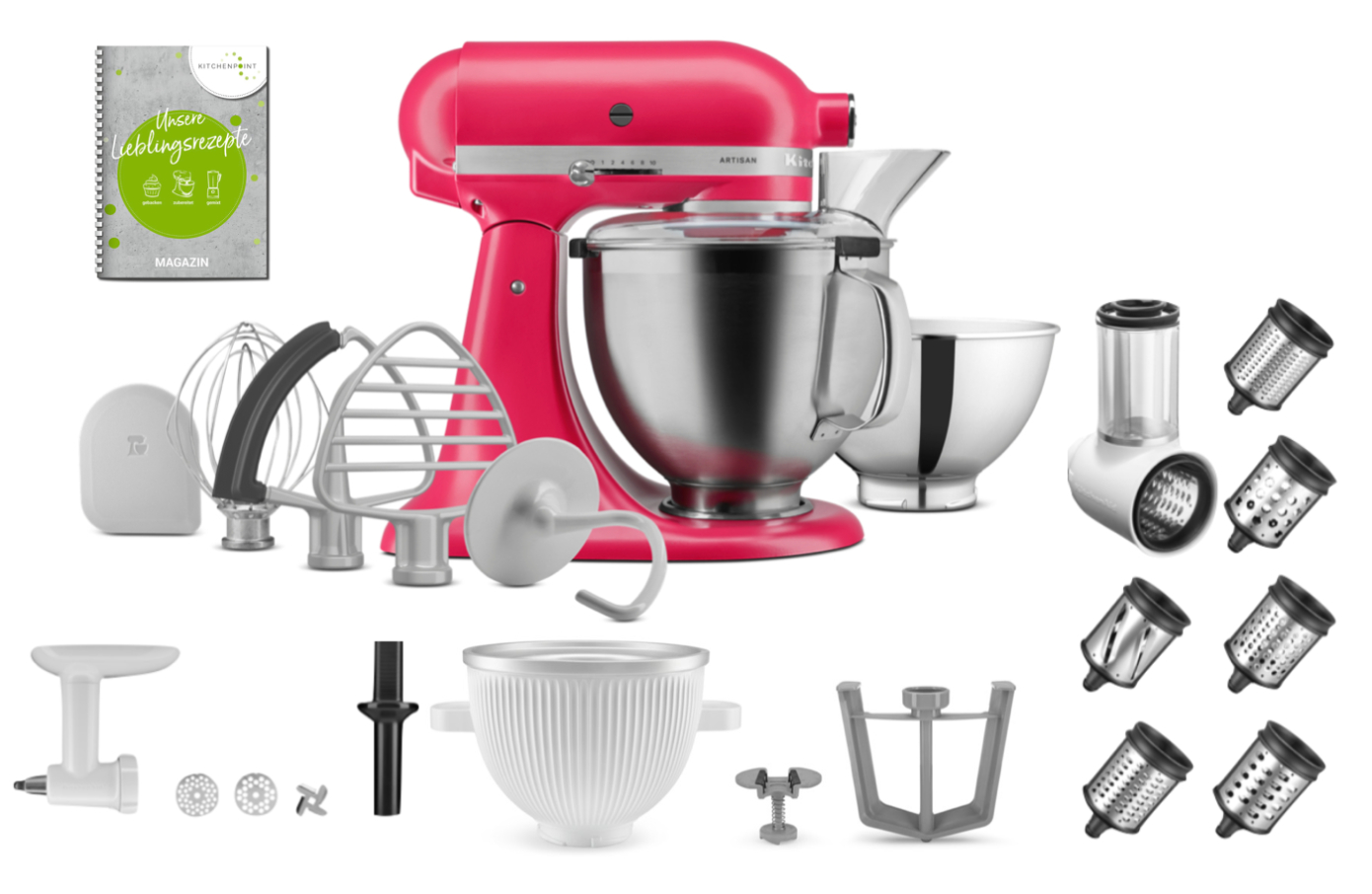 KitchenAid Küchenmaschine 195 Hibiscus - Mega Set KitchenAid Küchenmaschine 195 Hibiscus - Mega Set