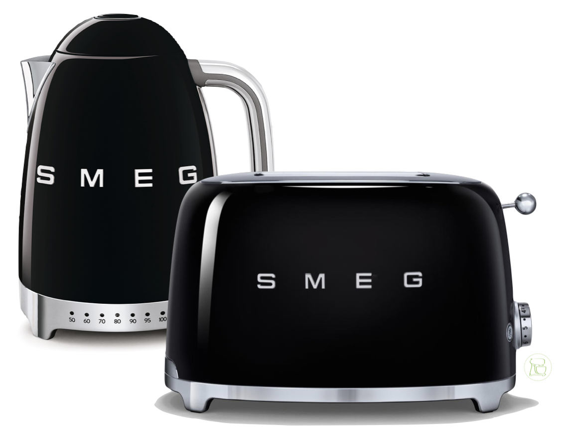 SMEG Wasserkocher mit Temperaturregelung - Toaster Set Schwarz SMEG Wasserkocher mit Temperaturregelung - Toaster Set Schwarz
