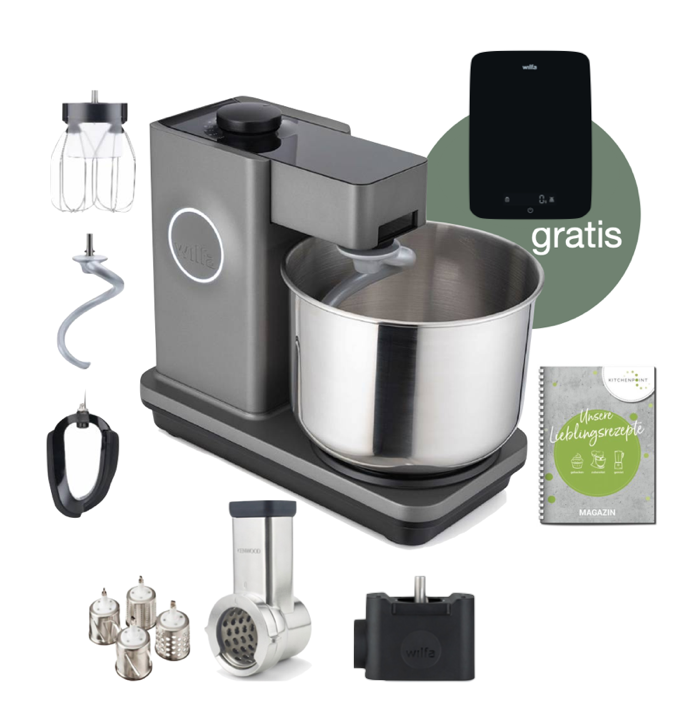 Wilfa Küchenmaschine Probaker grau - Gemüse Set - Kitchenpoint.de