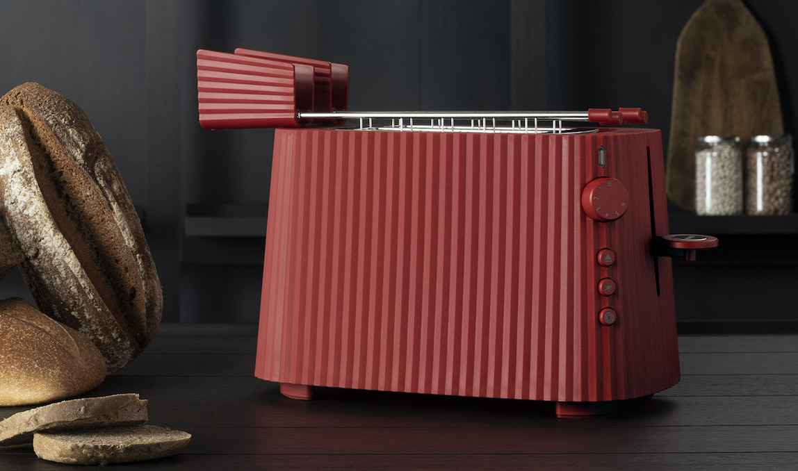 Alessi Plissé  Wasserkocher - Toaster Set Rot