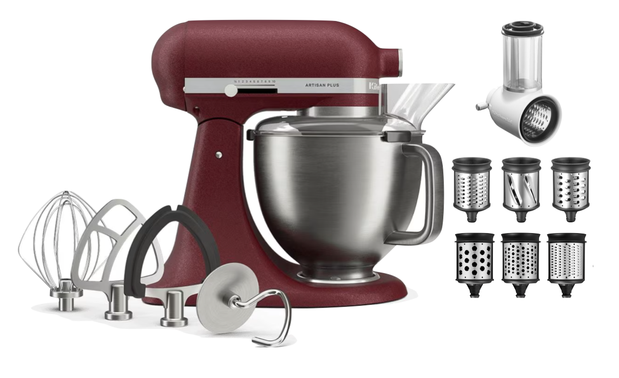 KitchenAid Küchenmaschine Artisan Plus 4,7L SUN DRIED TOMATO - Gemüse Multi Set