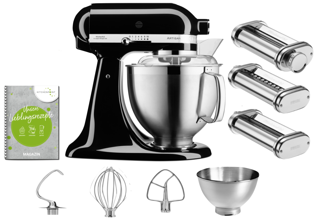 KitchenAid Küchenmaschine 185 Pasta Set Onyx Schwarz KitchenAid Küchenmaschine 185 Pasta Set Onyx Schwarz