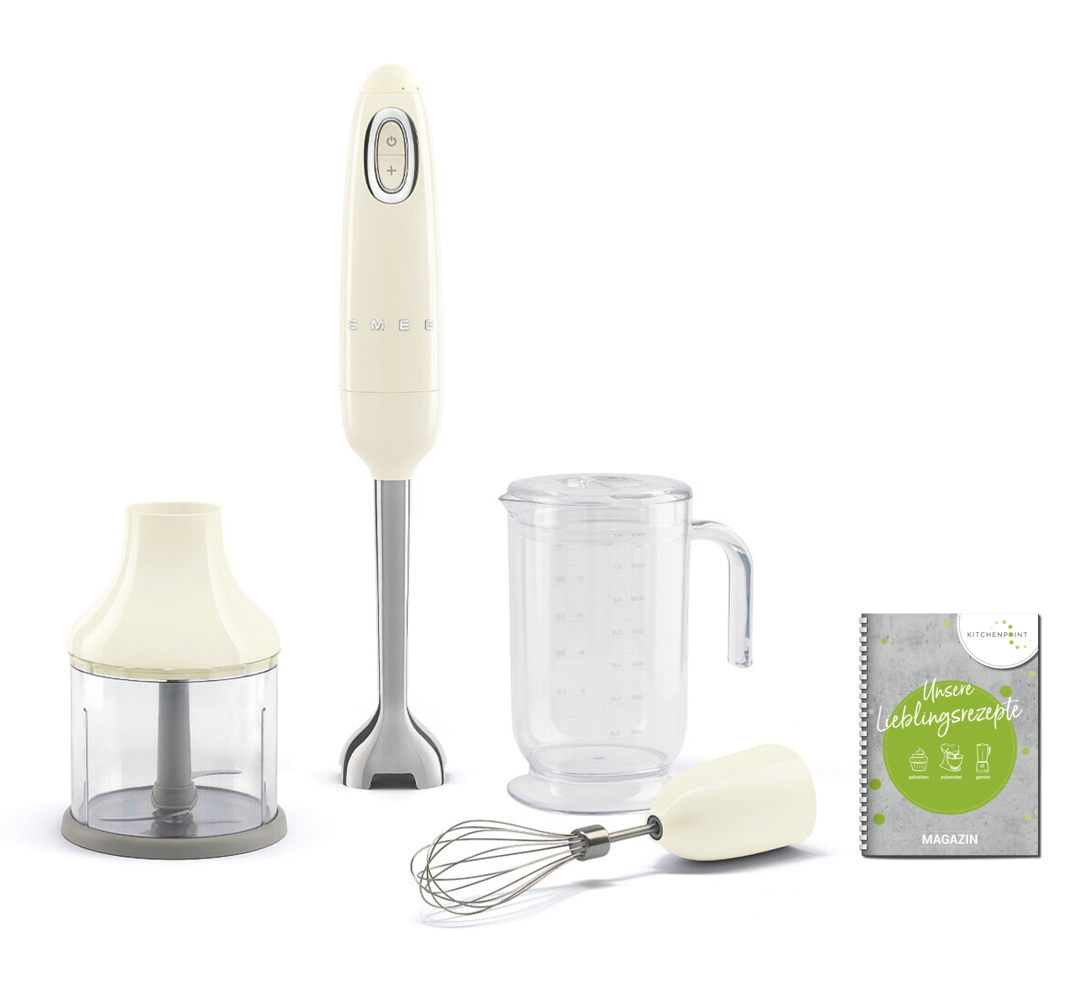 SMEG Stabmixer Set HBF03 Creme - HBF03CREU - Kitchenpoint.de