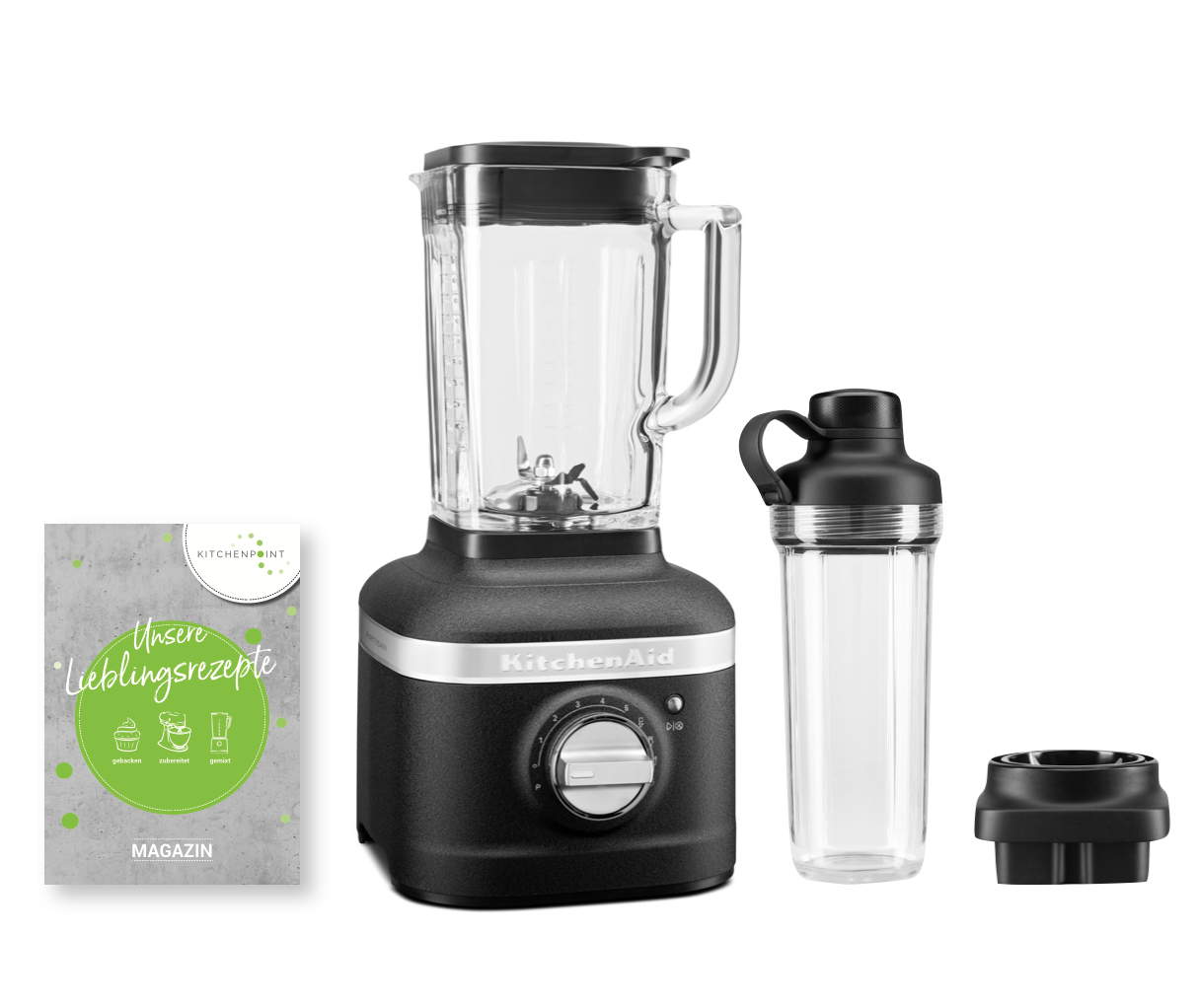 KitchenAid Blender K400 ToGo Mixbecher Set Imperial Gusseisen Schwarz KitchenAid Blender K400 ToGo Mixbecher Set Imperial Gusseisen Schwarz