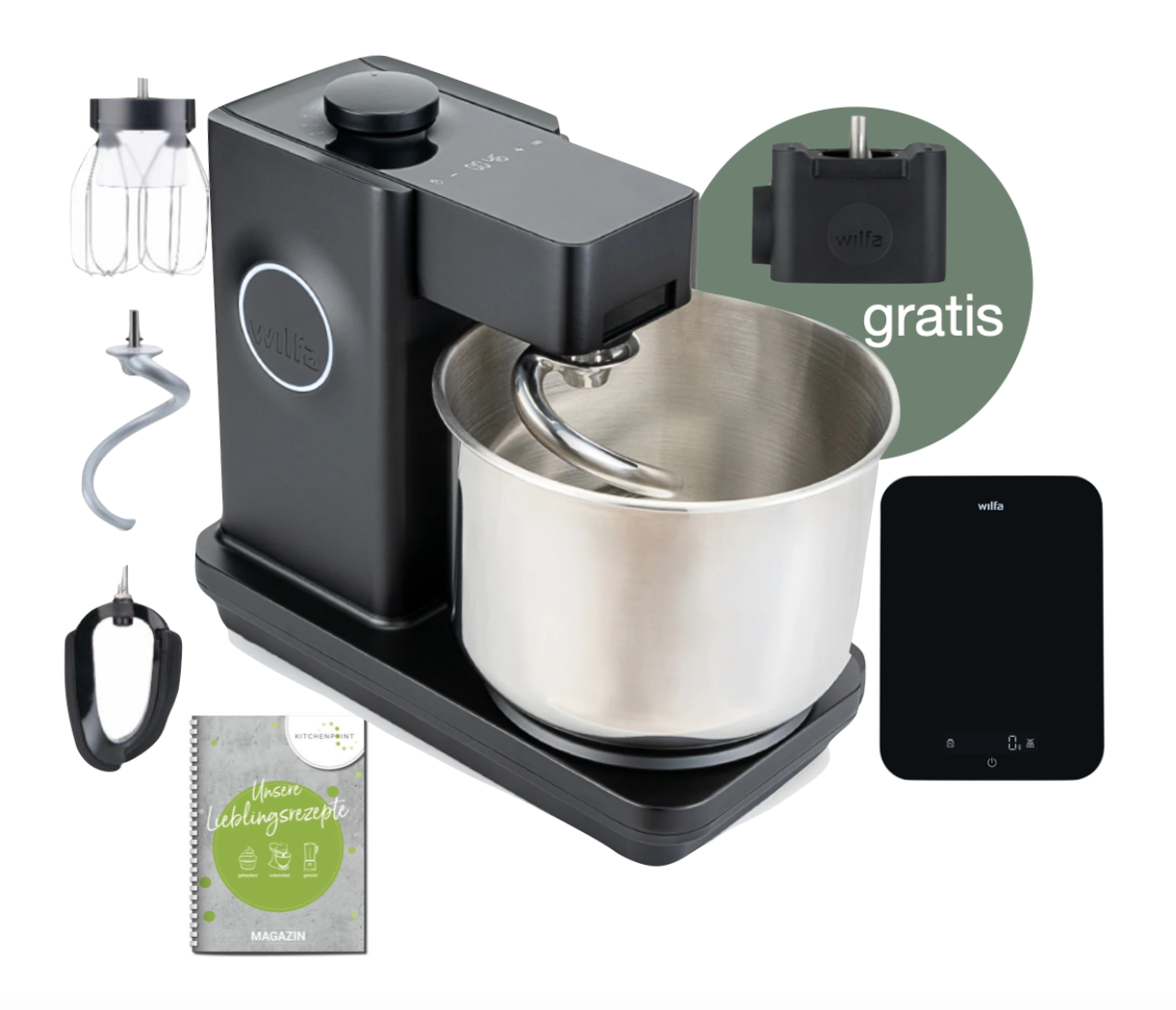 Wilfa Küchenmaschine Probaker Timer schwarz - Küchenwaagen Set