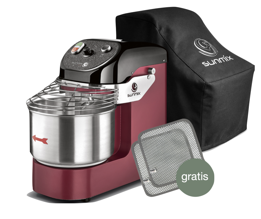 Sunmix Easy Line 6 Spiralkneter Rubinrot - Set mit Abdeckhaube