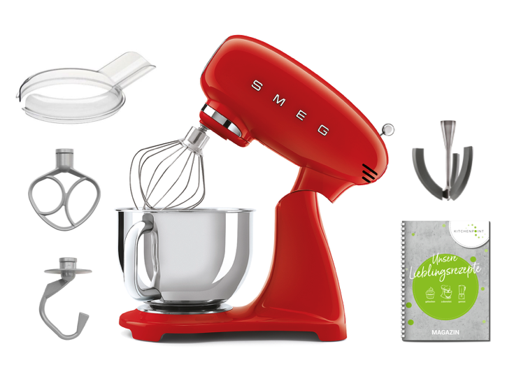 SMEG Küchenmaschine Vollfarbe Rot SMF03 SMEG Küchenmaschine Vollfarbe Rot SMF03
