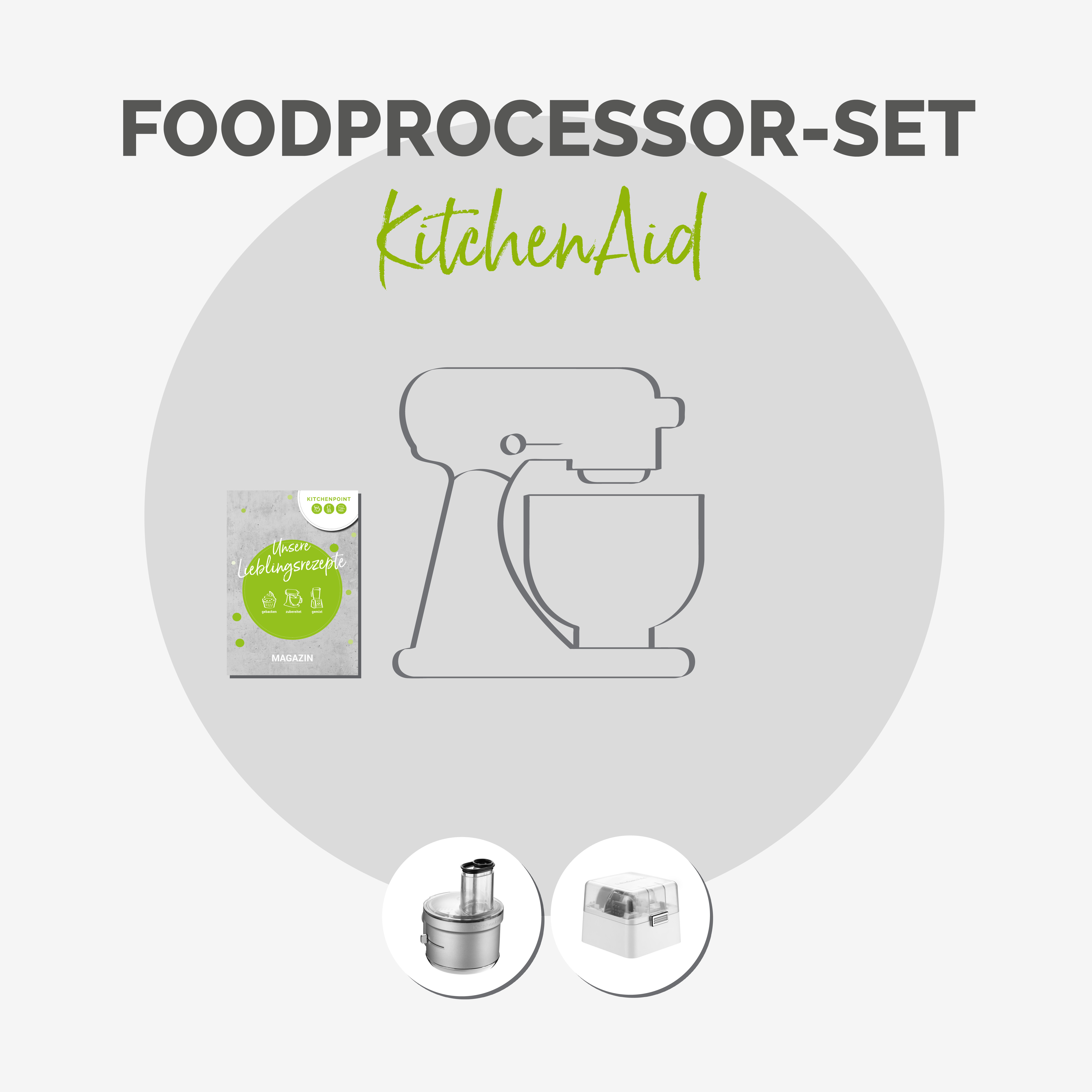 KitchenAid Küchenmaschine 175 - Foodprocessor Set Tintenblau