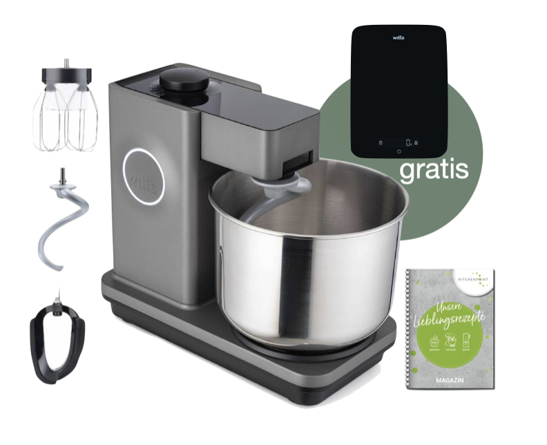 Wilfa Küchenmaschine probaker grau - Küchenwaagen Set - Kitchenpoint.de