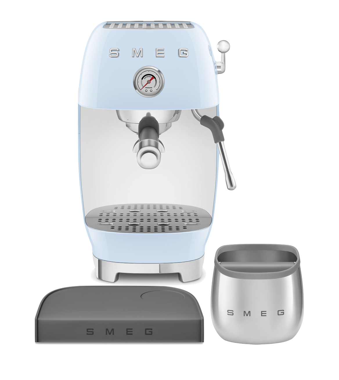Smeg Manuelle Espressomaschine mit Cold Brew-Funktion Pastellblau - Black Week Set